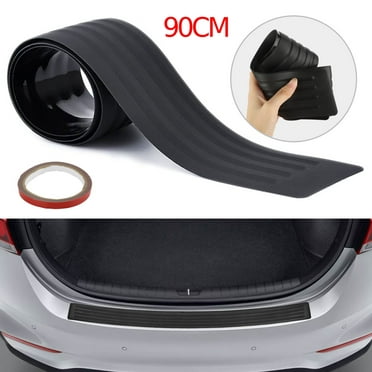 PEUGEOT BIPPER 08> SMOOTH BLACK ABS PLASTIC SELF ADHESIVE REAR BUMPER PROTECTOR